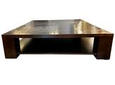 Bamboo Coffee Table, Extra Large, Square, Dark Stained, Sku: 032795